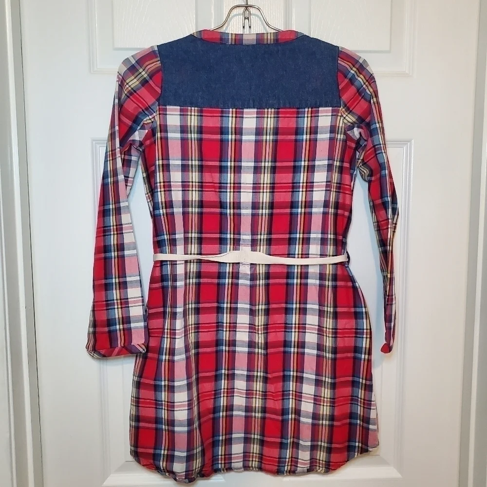 hanna andersson denim dress Christmas Plaid & Long Sleeved Size 140/US Girl's 10 Andersson chambray Size:18mo x-collection:2606 - Museum Layla Velvet Cocktail Dress Crew neck